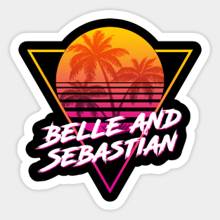 Belle and Sebastian - Proud Name Retro 80s Sunset Aesthetic Design Sticker